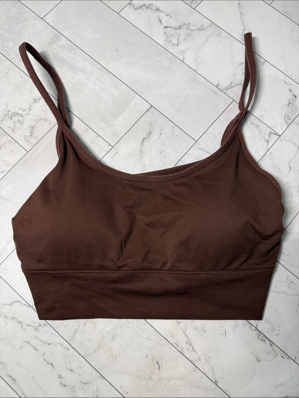 NWT State of Day Smooth & Rest Seamless Bralette Brown Medium